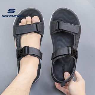 Skechers_ MAX CUSHION ใหม่ รองเท้าแตะลําลองแฟชั่น ขนาดใหญ่ คุณภาพสูง สําหรับผู้ชาย เหมาะกับการเล่นโยคะ