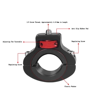 รถจักรยานยนต์Handlebarคลิป1/4 สกรูจักรยาน Seatpost ClampสําหรับGopro 11 10 9 Insta360 X3 Actionกล้องอุปกรณ์เสริม