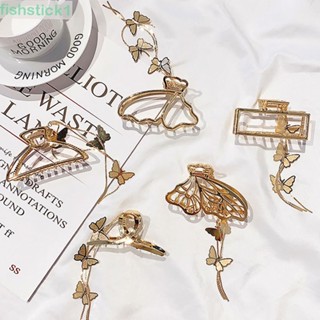 FISHSTICK1 Vintage Crab Clips Fashion Hair Accessories Butterfly Hair Claws Women Geometry Headwear Korean Tassel Pendant Alloy Hair Clips