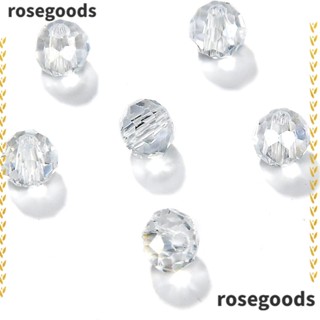 Rosegoods1 ลูกปัดแก้วคริสตัล 10 มม. สําหรับทําเครื่องประดับ สร้อยคอ DIY 200 ชิ้น