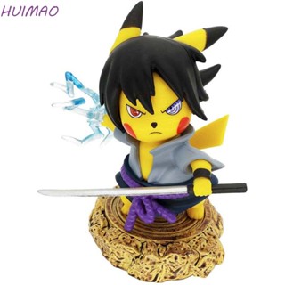 Huimao โมเดลฟิกเกอร์ PVC รูปการ์ตูนปิกาจู Uchiha Sasuke ของเล่นสําหรับเด็ก