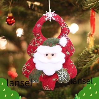 Lansel จี้ตุ๊กตาซานตาคลอส สโนว์แมน น้ําหนักเบา คุณภาพสูง สําหรับตกแต่งต้นคริสต์มาส DIY 3 ชิ้น