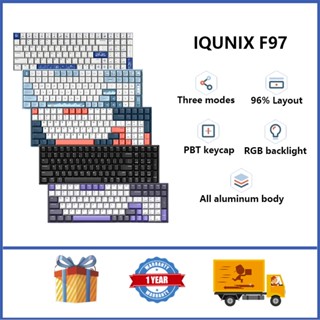 Iqunix F97 คีย์บอร์ดไร้สาย มีไฟแบ็คไลท์ RGB