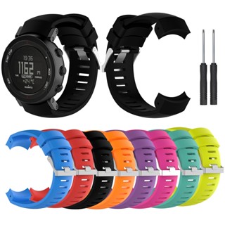 สายนาฬิกาข้อมือซิลิโคน สีดํา แบบเปลี่ยน สําหรับ Suunto Core ALU