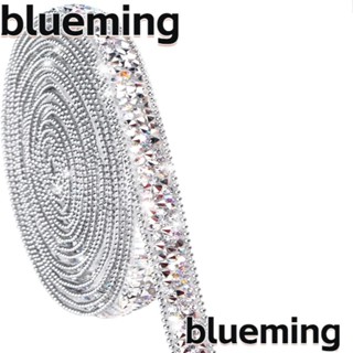 Blueming2 แถบพลอยเทียมเรซิ่น มีกาวในตัว AB สีเงิน สําหรับตกแต่งงานศิลปะ DIY