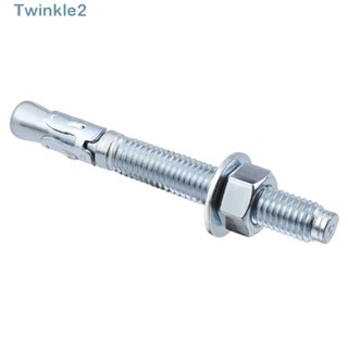 Twinkle สกรูเหล็กคาร์บอน ชุบสังกะสี 1/4 นิ้ว x 2-1/4 นิ้ว สําหรับปีนเขา 20 ชิ้น