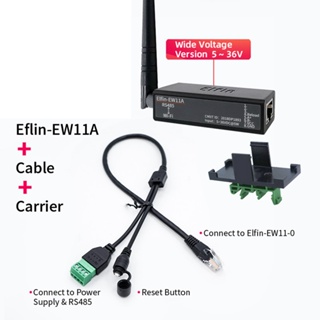 Dinghingxi1 พอร์ตอนุกรม RS485 เป็นโมดูลแปลงเซิร์ฟเวอร์ WiFi Elfin-EW11A-0