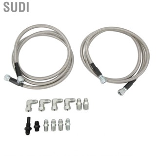 Sudi Stainless Steel Cooler Hose AN6 Flare 70in Long Transmission for 4L80E 1996 and Newer