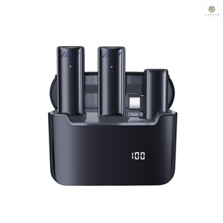 Pcexpert) ไมโครโฟนไร้สาย ขนาดเล็ก สําหรับโทรศัพท์มือถือ 360° Omnidirectional ไมโครโฟนลดเสียงรบกวน เข้าได้กับสมาร์ทโฟน แท็บเล็ต Type-C Android สําหรับ YouTube Facebook Liv