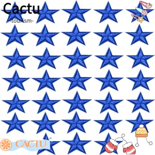 Cactu แผ่นแพทช์ รูปดาวห้าแฉก DIY สําหรับตกแต่งเสื้อผ้า