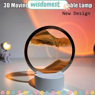 WISDOMEST นาฬิกาทราย 3D เคลื่อนไหวได้ ของขวัญ สําหรับตกแต่งห้องนอน ห้องนั่งเล่น