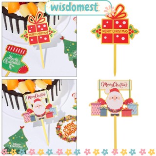 WISDOMEST ท็อปเปอร์อะคริลิค DIY สําหรับตกแต่งเค้ก ปาร์ตี้คริสต์มาส