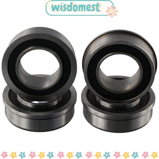 Wisdomest ตลับลูกปืนเม็ดกลมหน้าแปลน F6003-20RS ร่องลึก 3/4 นิ้ว ทนทาน 4 ชิ้น