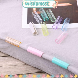 Wisdomest คลิปหัวเข็มขัดใส กันลื่น สําหรับหนีบผ้าปูที่นอน 12 ชิ้น