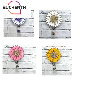 Suchenth ม้วนป้ายอะคริลิค ลายดอกทานตะวัน พับเก็บได้ 360 องศา 4 ชิ้น° สํานักงานหมุน