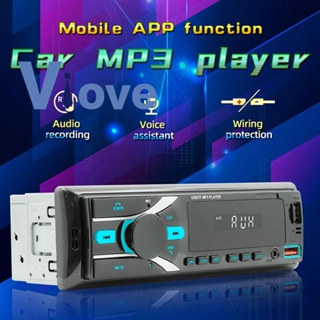 เครื่องเล่น MP3 สเตอริโอ บลูทูธ ABS พร้อมตัวรับสัญญาณวิทยุ AM FM อินพุต AUX 2USB สําหรับรถยนต์