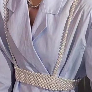 เสื้อกั๊ก แฮนด์เมด ประดับลูกปัด ไข่มุก อินเทรนด์