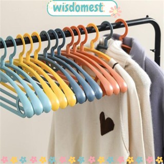 Wisdomest ไม้แขวนเสื้อ สีม่วง แข็งแรง ทนทาน กันลื่น สําหรับเสื้อผ้าผู้ใหญ่ ไหล่กว้าง