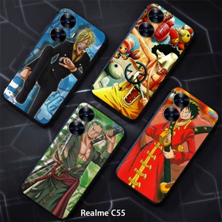 สําหรับ Realme C30 C30S C31 C33 C35 C53 C55 เคสโทรศัพท์ซิลิโคน TPU แบบนิ่ม ลายการ์ตูนลูฟี่ กันกระแทก