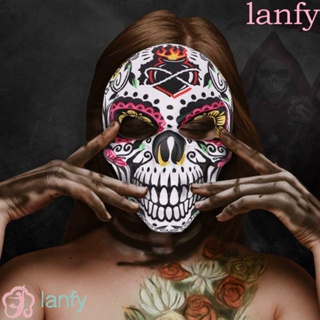 Lanfy หน้ากากฮาโลวีน สร้างสรรค์ งานรื่นเริง ปาร์ตี้ ตกแต่ง พร็อพ อุปกรณ์งานพรอม ปาร์ตี้ อุปกรณ์คอสเพลย์ สําหรับผู้หญิง ผู้ชาย หน้ากากสยองขวัญ