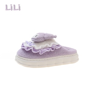 LiLi  องเท้าแตะหญิง รองเท้าแตะ ลำลองสำหรับผู้หญิง พื้นรองเท้าหนามาก 36Z230907