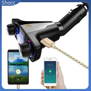 Shocc Bt06 เครื่องเล่น Mp3 เครื่องส่งสัญญาณ Fm บลูทูธ แฮนด์ฟรี ที่ชาร์จ Usb คู่ สําหรับรถยนต์