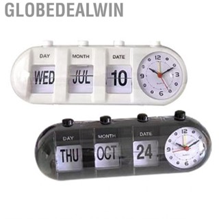 Globedealwin Jump Flip Calendar Alarm Clock Innovative Decorative Desktop Simple Table for Home Office Decoration