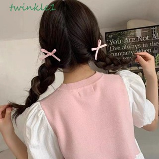 Twinkle1 กิ๊บติดผม โบว์ ผ้า Y2k กิ๊บปากเป็ด บัลเล่ต์ โบ สไตล์เกาหลี สําหรับผู้หญิง