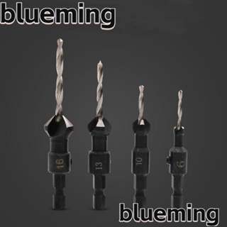 Blueming2 ดอกสว่านเคาน์เตอร์ซิงค์ ทรงกรวย หกเหลี่ยม ทนทาน สําหรับงานไม้ 4 ชิ้น