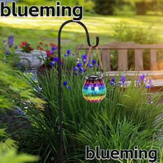 Blueming2 โคมไฟโมเสค พลังงานแสงอาทิตย์ ทรงวงรี กันน้ํา สําหรับแขวนตกแต่งสวน