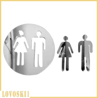 [Lovoski1] ป้ายอะคริลิค สําหรับตกแต่งห้องน้ํา ห้องอาบน้ํา ประตู สําหรับผู้ชาย และผู้หญิง