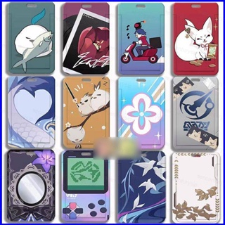 Gp1 Honkai: เคสโทรศัพท์มือถือ ลายการ์ตูนรถบัส พร้อมช่องใส่บัตร สําหรับนักเรียน