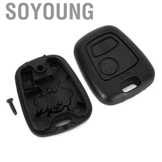 Soyoung 2 Button Car Intelligent  Key Fob Case Cover Replacement Fit for Peugeot 206