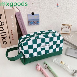 Mxgoods กระเป๋าดินสอ เครื่องเขียน ลายสก๊อต เรียบง่าย สําหรับนักเรียน