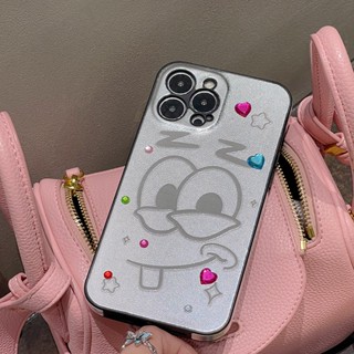 เคสโทรศัพท์มือถือ ป้องกันเต็มเครื่อง หรูหรา แวววาว สีเงิน สําหรับ iPhone 14 13 12 14 Pro Max 11