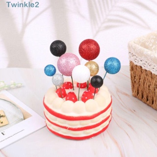 Twinkle ท็อปเปอร์เค้ก คัพเค้ก ทรงกลม คละขนาด หลากสี สําหรับตกแต่งเค้ก งานแต่งงาน งานเลี้ยงวันเกิด ขนมหวาน DIY 20 ชิ้น