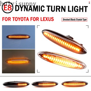 Hys ไฟเลี้ยว LED ด้านข้าง สําหรับ Lexus IS250 IS350 SC430 Toyota Mark X Crown UZZ40 Highlander Camry ACV40 2 ชิ้น