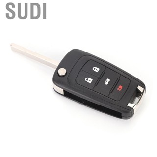 Sudi Car 4 Button Flip  Key Fob Case  Cover Black Replacement Fit for CHEVROLET