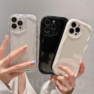 Clear Soft Casing Reno 10 Pro 8T 5G 8 Pro 7 4G 7z 8z 6z 5z 6 5 5f 5Lite 4F 4Z 4 A93 A94 Lite F Z High sense simple solid color Wavy Cream Edge Fine Hole Shockproof Phone Case YX 01