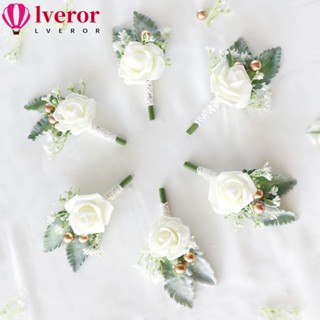 Lveror ดอกไม้ประดิษฐ์ พร้อมหมุดนิรภัย หลายสี พร้อมคลิปหนีบ PE สําหรับผู้ชาย