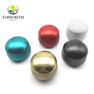 Tarsureth กล่องดีบุก ทรงกลม สีพื้น สําหรับเก็บเทียน เครื่องประดับ