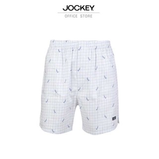 JOCKEY UNDERWEAR กางเกงบ็อกเซอร์ SLEEPWEAR รุ่น KU JKB7380 BOXER สีขาว กางเกง บ็อกเซอร์ เสื้อผ้าผู้ชาย