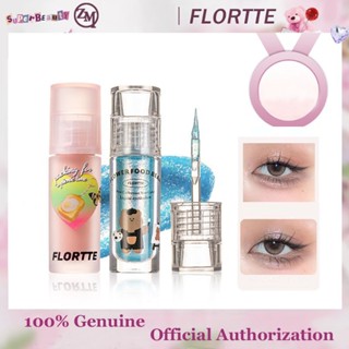 Flortte ลิควิดอายแชโดว์ กลิตเตอร์ เพชร ชิมเมอร์ แวววาว อายแชโดว์แท่ง กันน้ํา นอน ไหม หนอน แต่งหน้า ลิควิด อายไลน์เนอร์ ปากกา