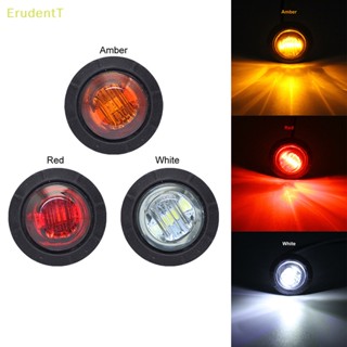 [ErudentT] หลอดไฟเลี้ยว Led 3 ดวง 24V 3/4 นิ้ว ทรงกลม สีเหลือง สีขาว สีแดง สําหรับรถบรรทุก 1 ชิ้น