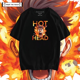 เสื้อยืดแขนสั้นคอกลมเสื้อ HOTHEAD ผ้า Cotton 100 % ผ้านุ่มนิ่มใส่สบาย เกรดพรีเมี่ยมCotton 100%  [S-5XL]