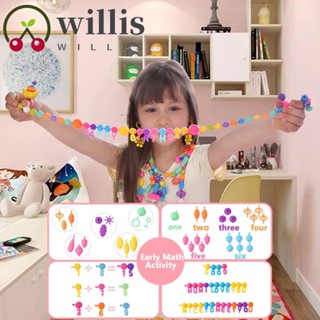 Willis ลูกปัดป๊อป ไร้สาย ขนาดใหญ่ หลากสี สําหรับทําเครื่องประดับ DIY 500 ชิ้น