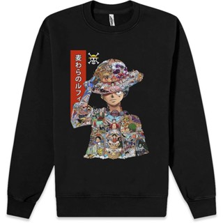 Partyprintstore เสื้อกันหนาว ลายการ์ตูนลูฟี่ One Piece สําหรับผู้ชาย V1 9