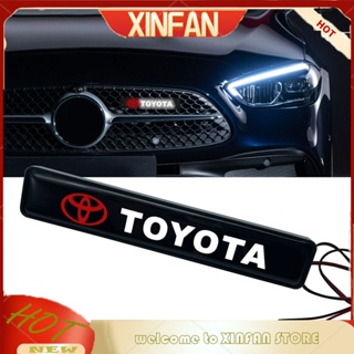 Xinfan1 ชิ้น รถ LED กระจังหน้า ตราสัญลักษณ์ ไฟตกแต่ง สําหรับ Toyota C-hr Prado Rav4 Yaris Hilux Prius Avensis Corolla Camry