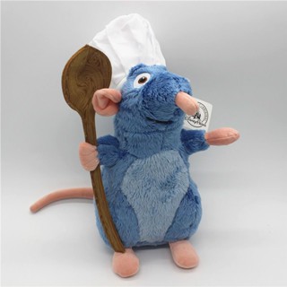 Disney ตุ๊กตาหนู Ratouille Remy 30 ซม. พร้อมช้อน ของเล่นสําหรับเด็ก