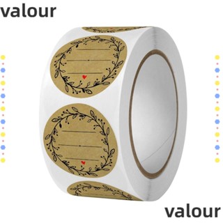 Valour สติกเกอร์ฉลาก ทรงกลม ลอกออกได้ สําหรับติดขวดโหล 500 ชิ้น